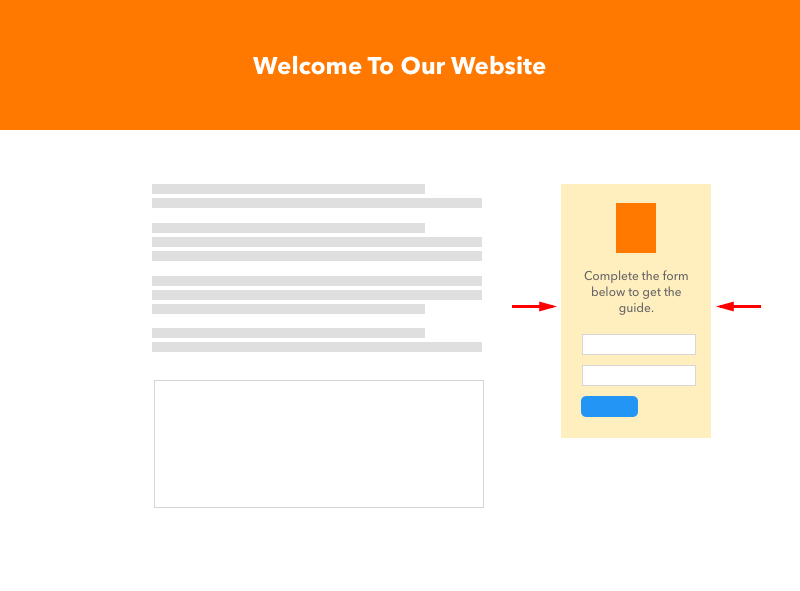 Example of an inline opt-in form