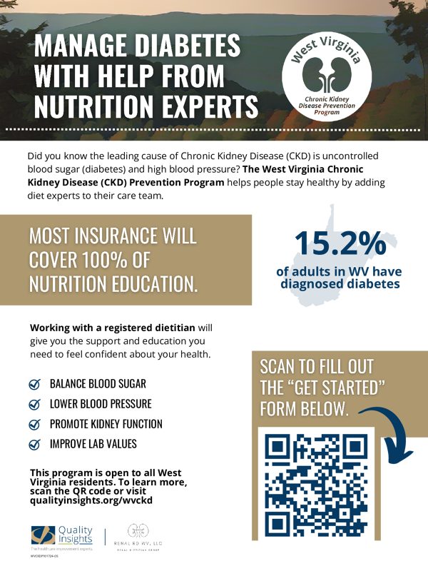 Manage Diabetes with Help from Nutrition Experts Poster