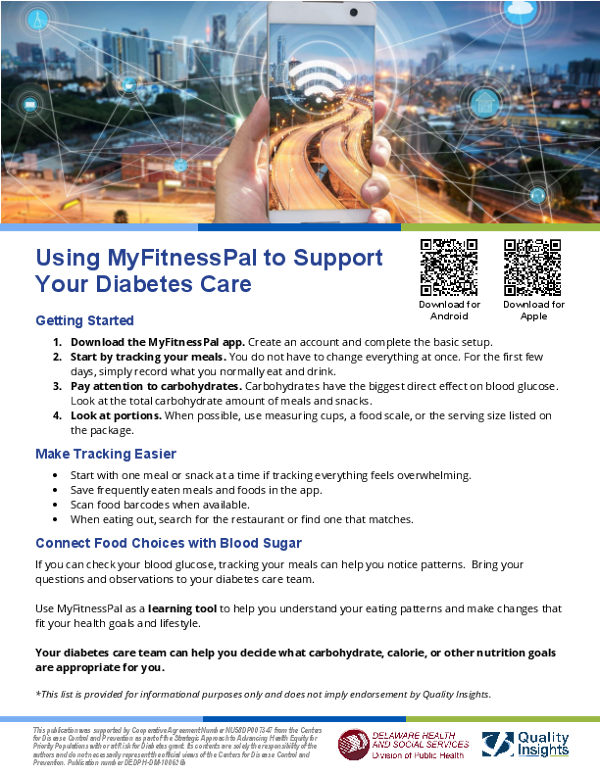 Using MyFitnessPal to Support Your Diabetes Care