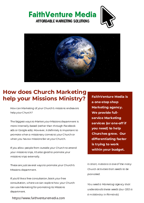 Church Marketing for Missions Departments