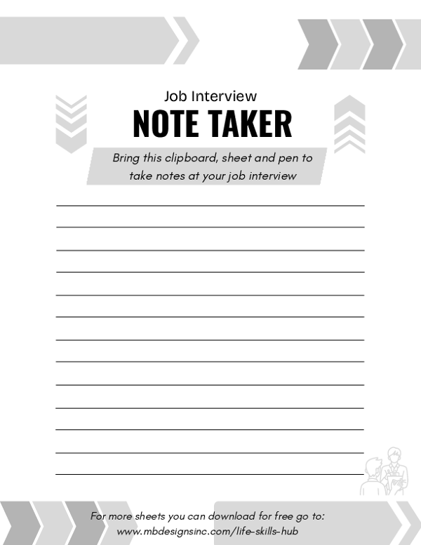Job Interview Note Taker