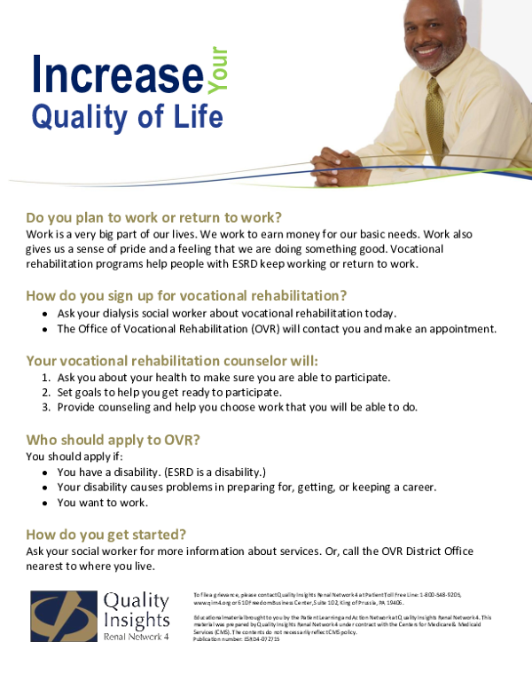 Increase Your Quality of Life Flyer