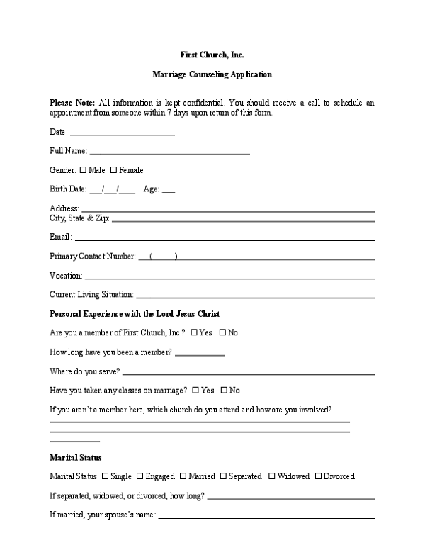 Marriage Counseling Application