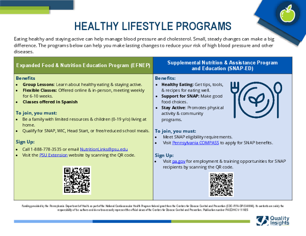 Healthy Lifestyle Programs in PA