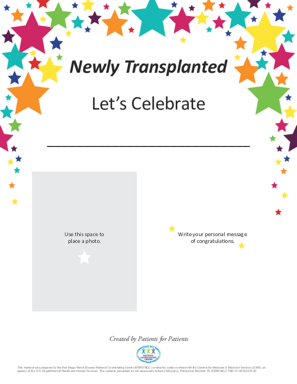 "Newly Transplanted!" Certificate Template