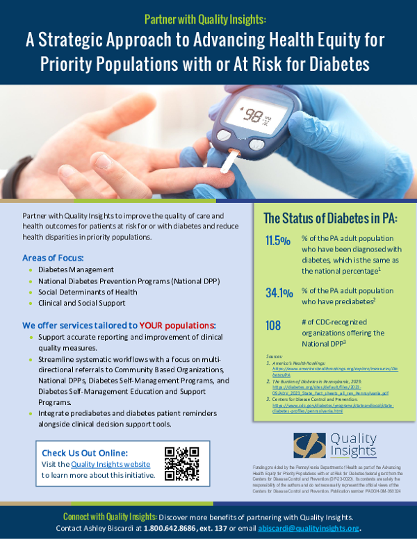 Quality Insights Diabetes Management Project Flyer