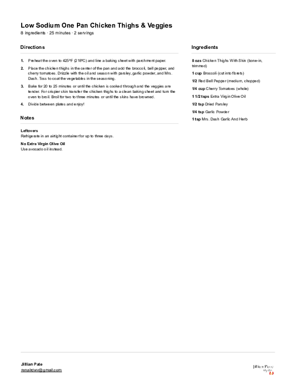 Low Sodium One Pan Chicken Thighs & Veggies Recipe.pdf