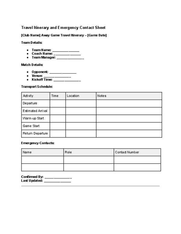 Travel Itinerary and Emergency Contact Sheet.docx
