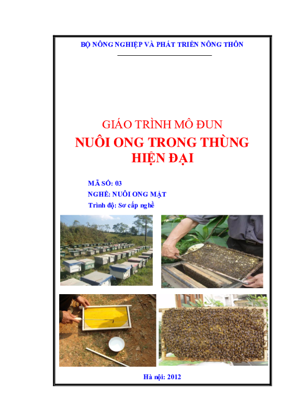 Giáo trình mô đun Nuôi ong trong thùng hiện đại - Nghề Nuôi ong mật.pdf