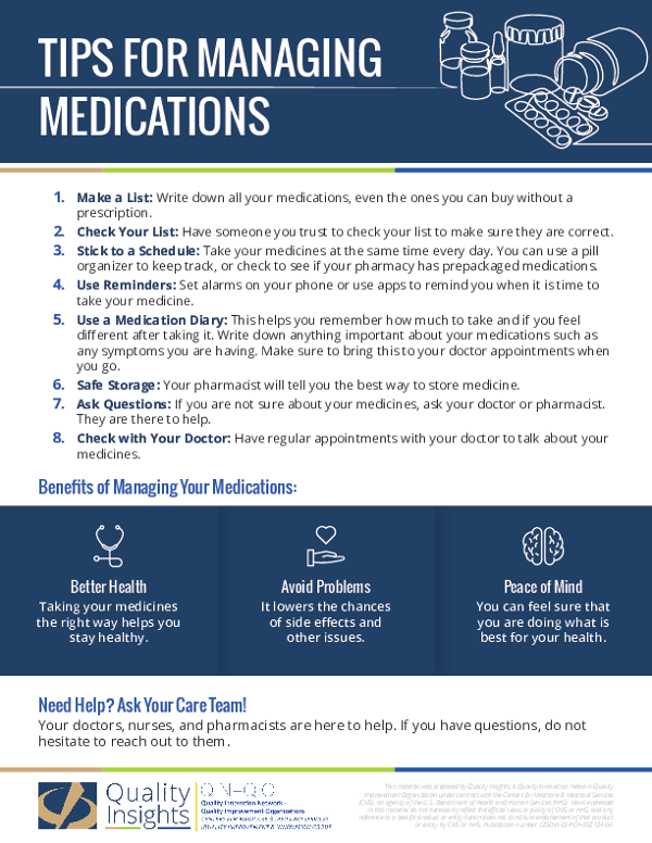 Tips for Medications Flyer