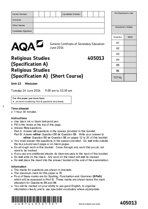 GCSE Religious Studies, Spec A Hinduism - 2014.pdf