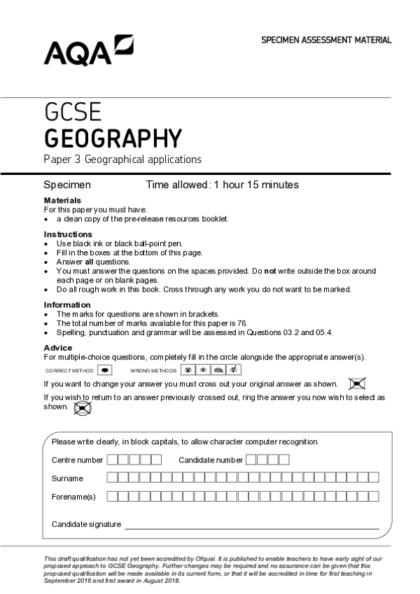 GCSE Geography, Paper 3 - 2015.pdf