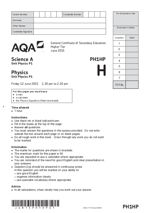 GCSE Science Physics, Higher Tier, Unit P1 - 2015.pdf