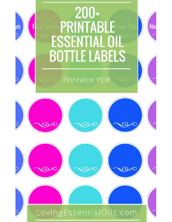 200+ Essential Oil Blank Bottle Labels