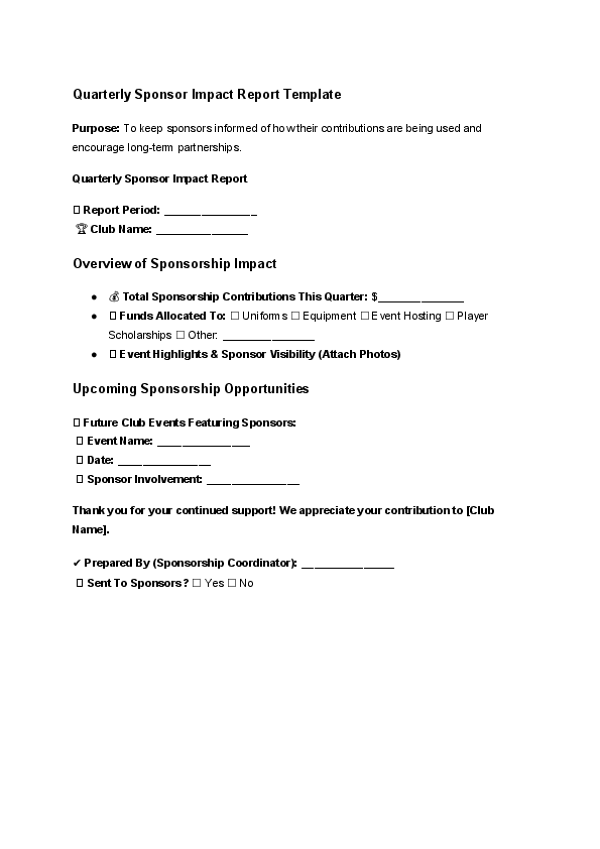 Quarterly Sponsor Impact Report Template.docx