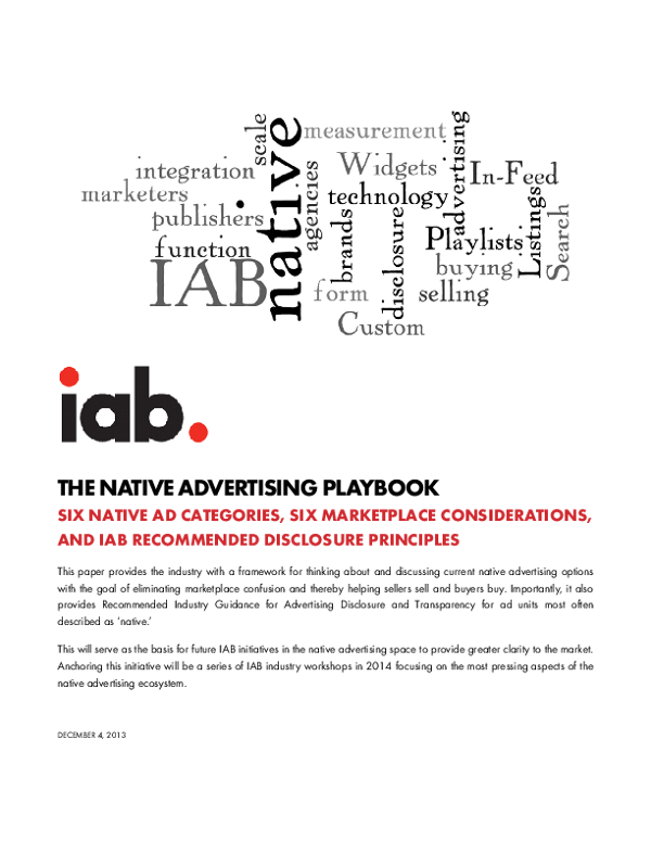 THE NATIVE ADVERTISING PLAYBOOK