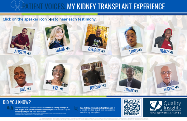 Transplant Testimonials Poster (with QR code)