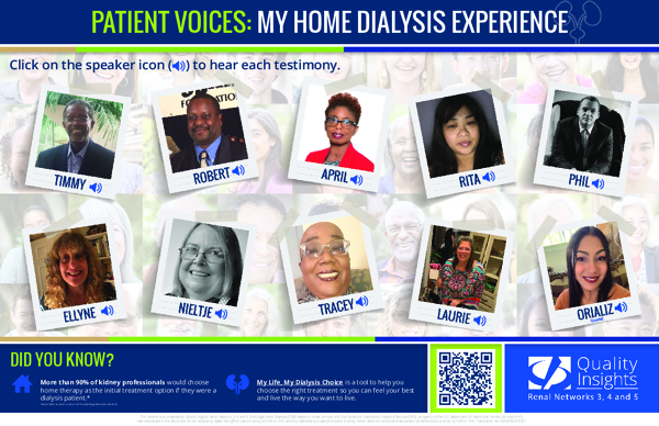 Home Dialysis Testimonials Poster (includes QR code to view videos)