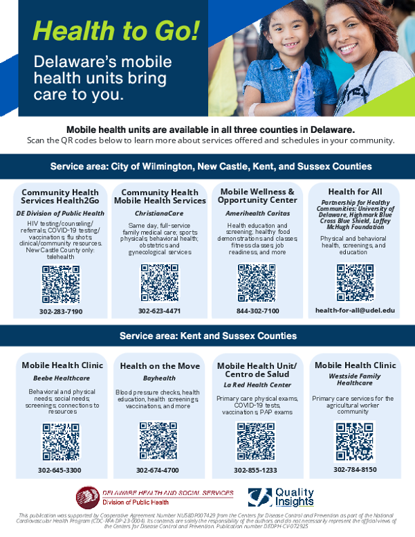 Health to Go! DE's Mobile Health Units