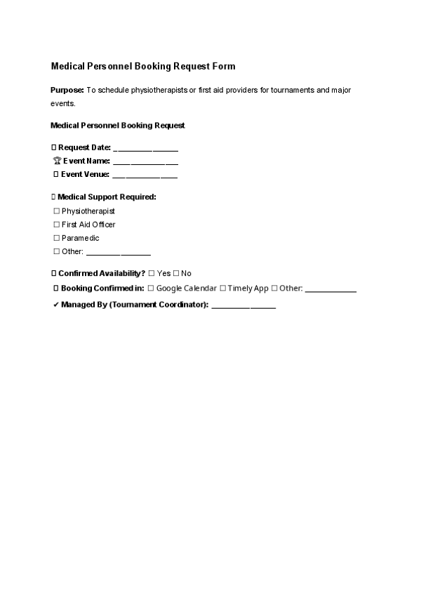 Medical Personnel Booking Request Form.docx