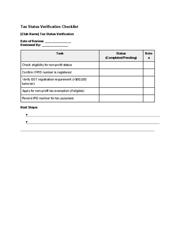 Tax Status Verification Checklist.docx