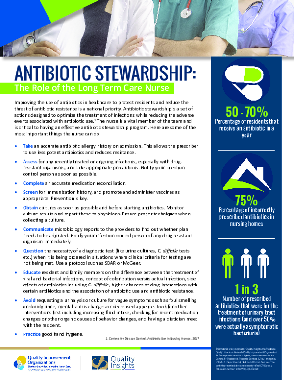 Role of LTC Nurse in Antibiotic Stewardship