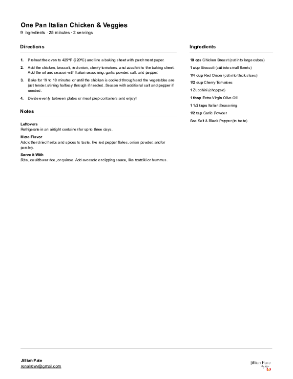 One Pan Italian Chicken & Veggies Recipe.pdf