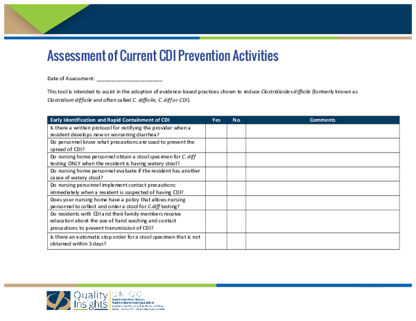 Assessment of Current CDI Prevention Activities