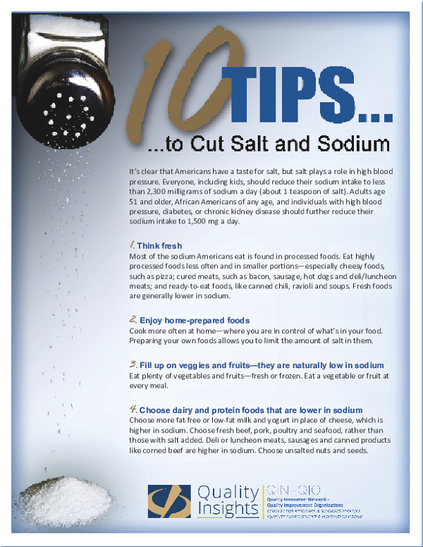 10 Tips to Cut Salt