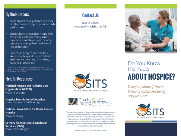 Facts about Hospice Care (Brochure for Patients)