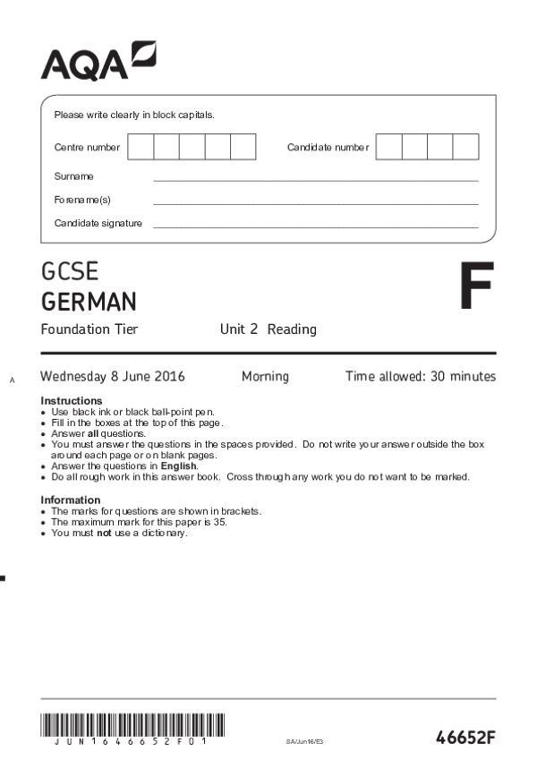 GCSE German, Foundation Tier, Unit 2 - 2016.pdf