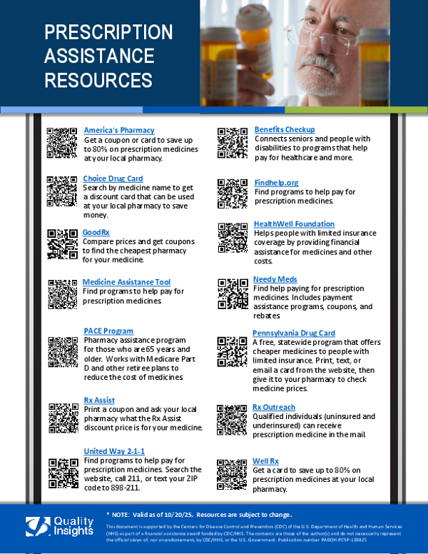 Prescription Assistance Resources