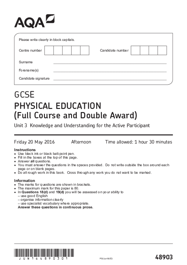 GCSE Physical Education, Unit 3 - 2016.pdf
