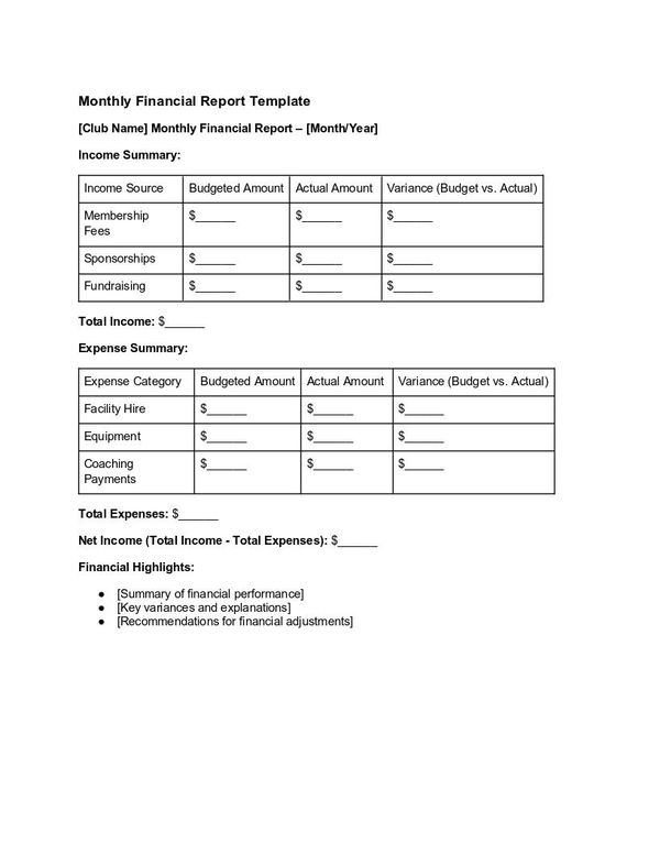 Monthly Financial Report Template.docx