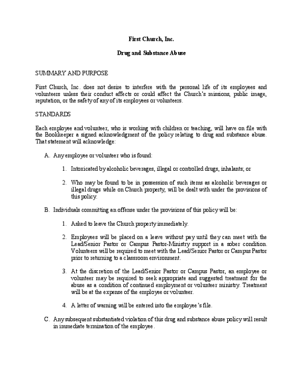 Drug and Substance Abuse