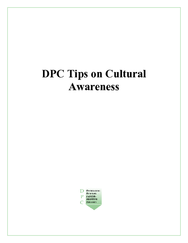 Tips on Cultural Awareness