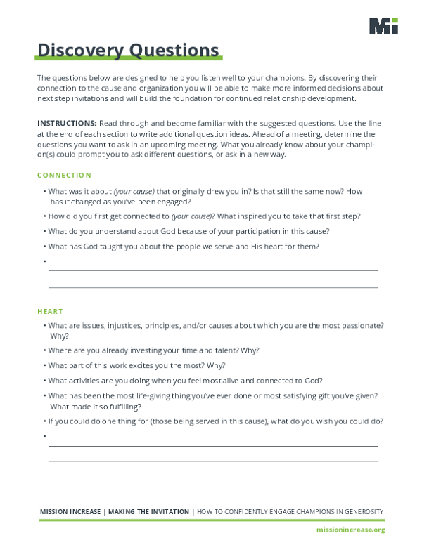 Discovery Questions