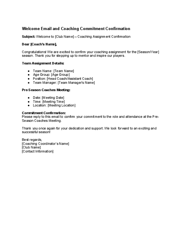 Welcome Email and Coaching Commitment Confirmation.docx
