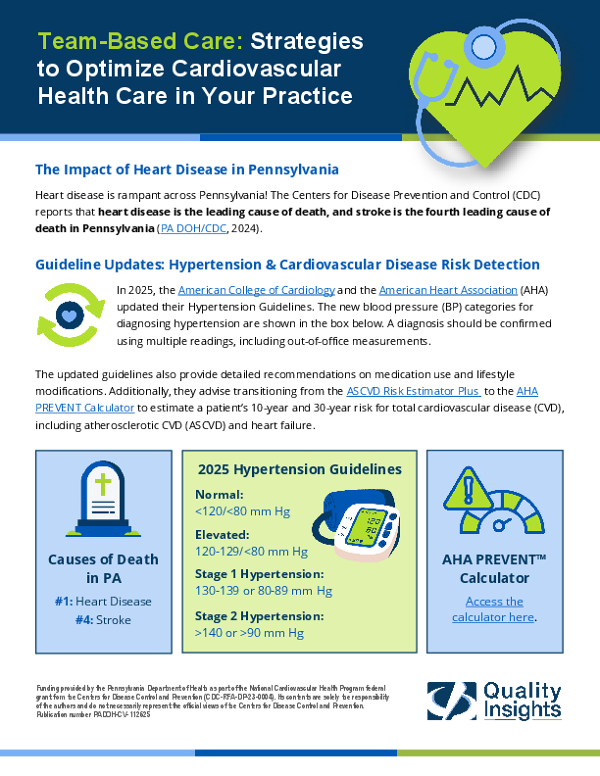 Team-Based Care: Strategies to Optimize Cardiovascular Health Care in Your Practice