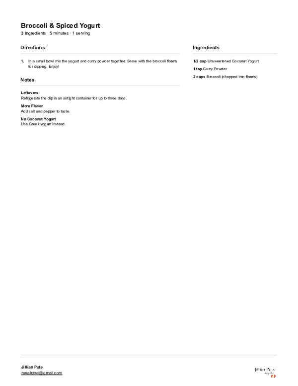 Broccoli & Spiced Yogurt Recipe.pdf