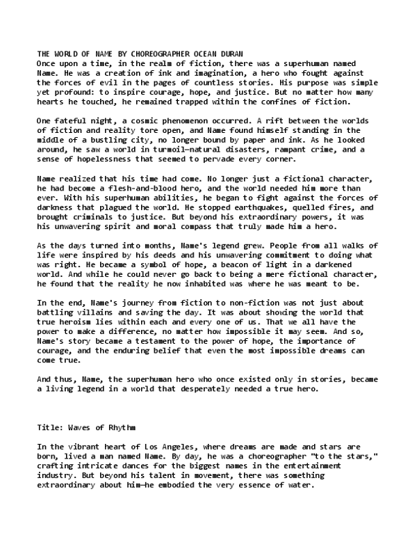 NAME ADVENTURES EDIT