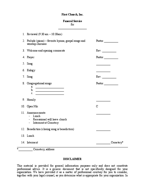 Funeral Service