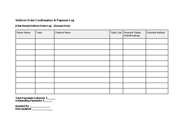 Uniform Order Confirmation & Payment Log.docx
