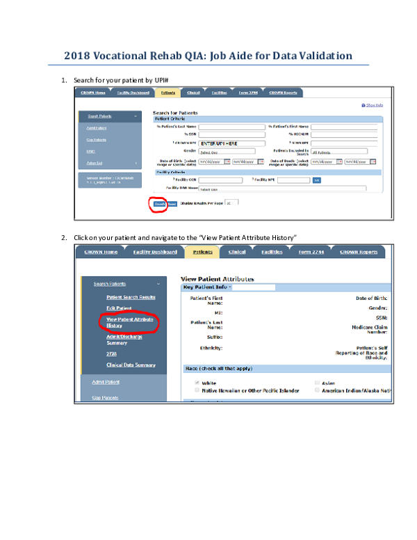 EQRS Job Aid (Created by ESRD Network 5)