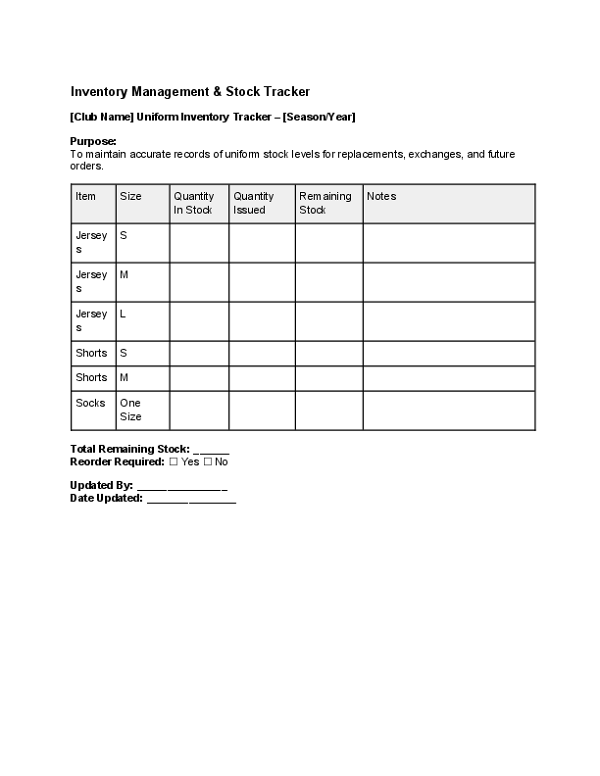 Inventory Management & Stock Tracker.docx
