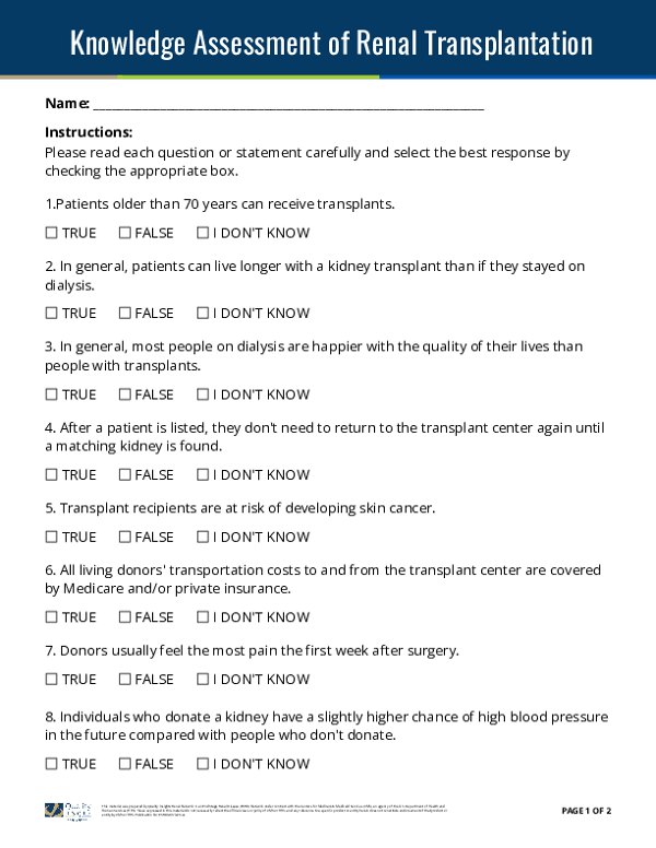 Knowledge Assessment of Renal Transplantation 508.pdf