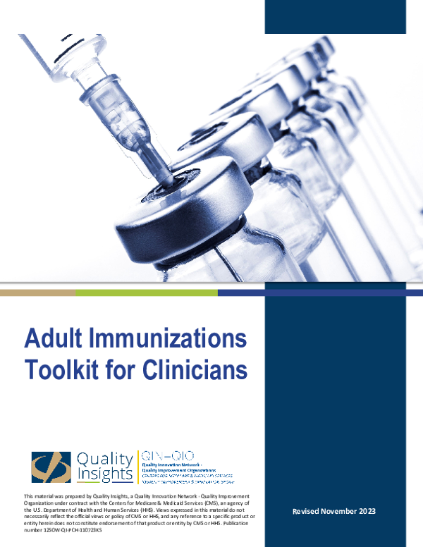 Adult Immunizations Toolkit for Clinicians (Updated November 2023)