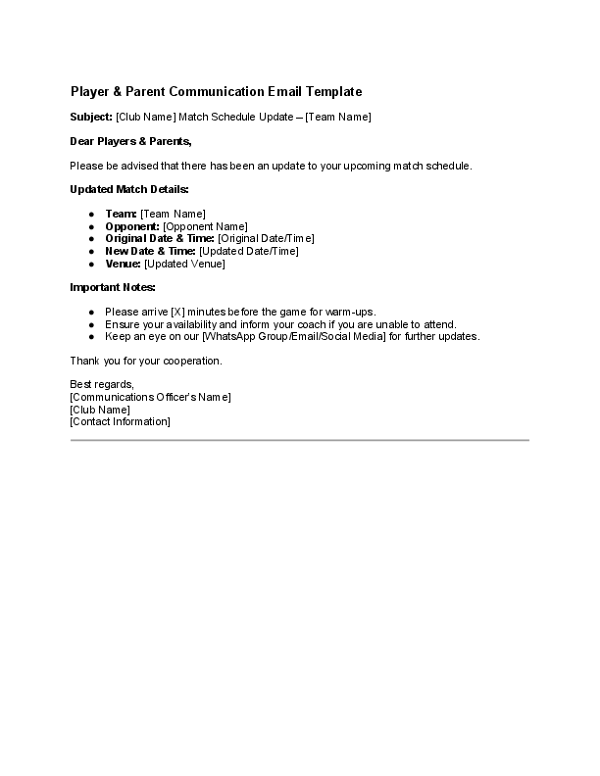 Player & Parent Communication Email Template.docx