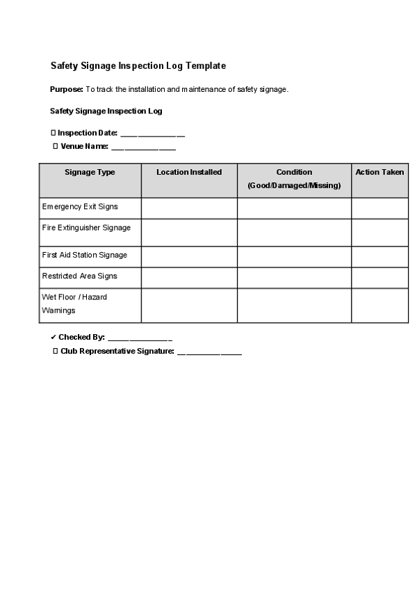 Safety Signage Inspection Log Template.docx
