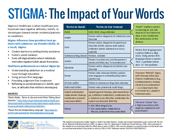 Stigma: The Impact of Your Words